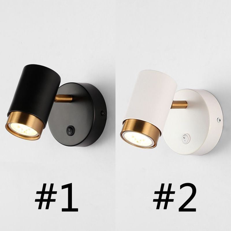 מנורת קיר מסתובבת מודרנית מינימליסטית מנורת מעבר אור פמוט