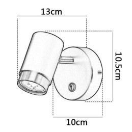 מנורת קיר מסתובבת מודרנית מינימליסטית מנורת מעבר אור פמוט
