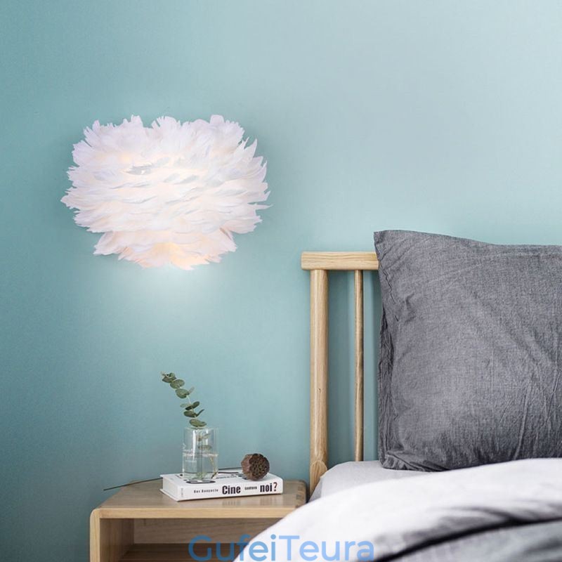 Creative Feather Wall מנורת פמוט דקורטיבית אור