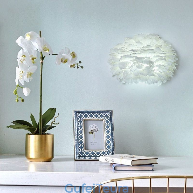 Creative Feather Wall מנורת פמוט דקורטיבית אור