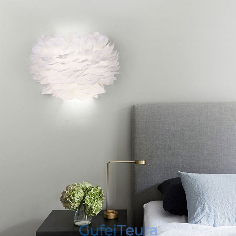 Creative Feather Wall מנורת פמוט דקורטיבית אור