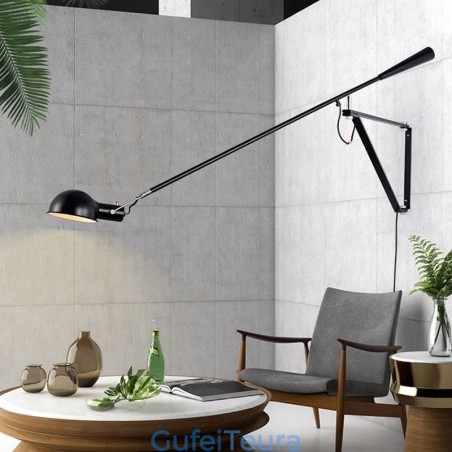 זרוע נדנדה יחיד מנורת פמוט קריאה ליד המיטה