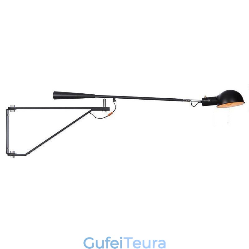 זרוע נדנדה יחיד מנורת פמוט קריאה ליד המיטה