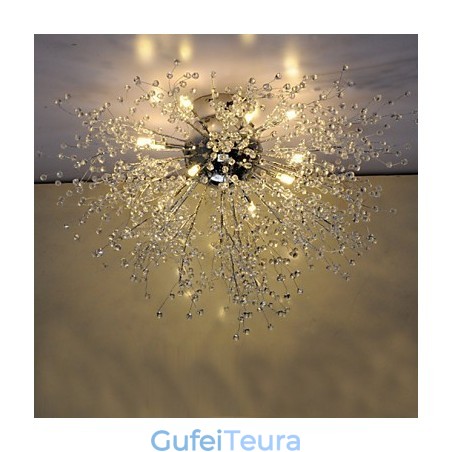 Modern Firework Globe AcrChrome Metal Flush Mount GDNS Modern Firework Globe AcrChrome Metal Flush Mount GDNS