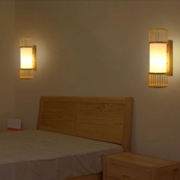 תאורת קיר אנכית במבוק יצירתית תאורת מדרגות ליד המיטה עגול קיר פמוט