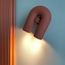 פמוט קיר U Shape Minimalist Creative Wall Light 90 אהיל מסתובב