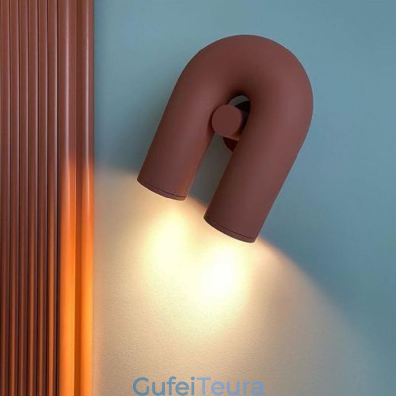 פמוט קיר U Shape Minimalist Creative Wall Light 90 אהיל מסתובב