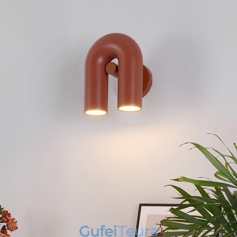 פמוט קיר U Shape Minimalist Creative Wall Light 90 אהיל מסתובב