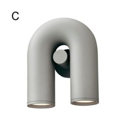 פמוט קיר U Shape Minimalist Creative Wall Light 90 אהיל מסתובב