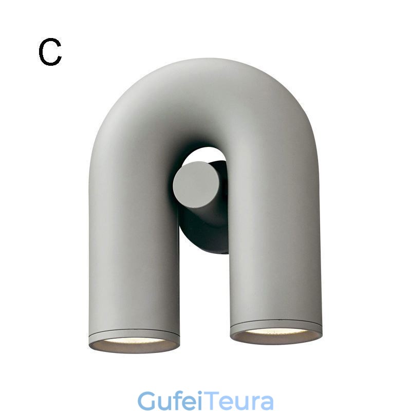 פמוט קיר U Shape Minimalist Creative Wall Light 90 אהיל מסתובב