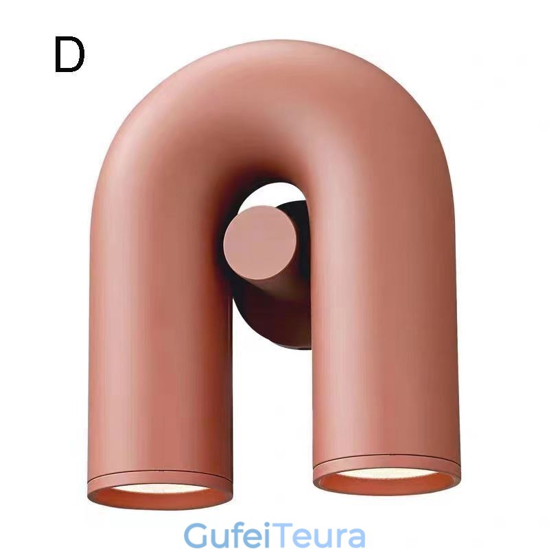 פמוט קיר U Shape Minimalist Creative Wall Light 90 אהיל מסתובב