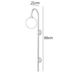 פמוט קיר מודרני מוברש זהב אור קיר