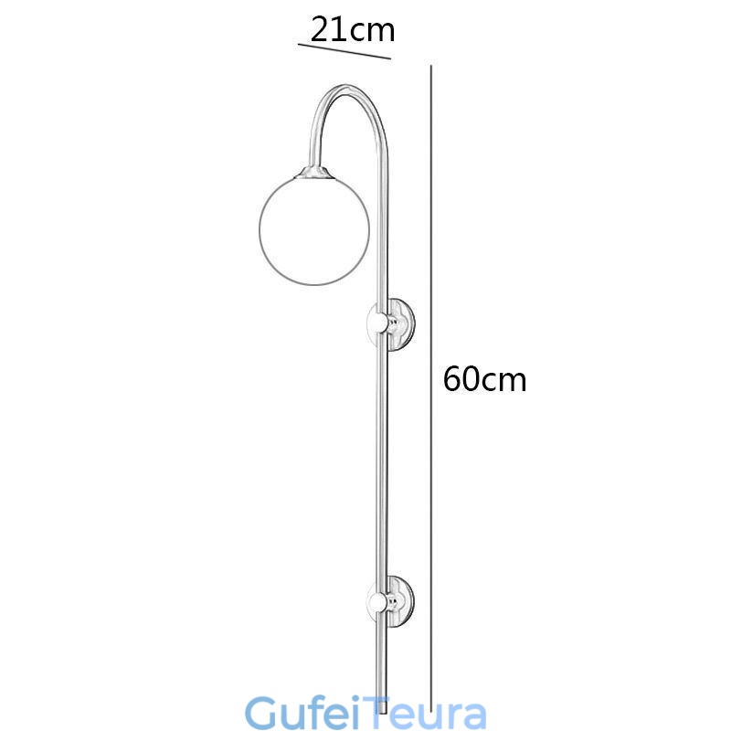 פמוט קיר מודרני מוברש זהב אור קיר