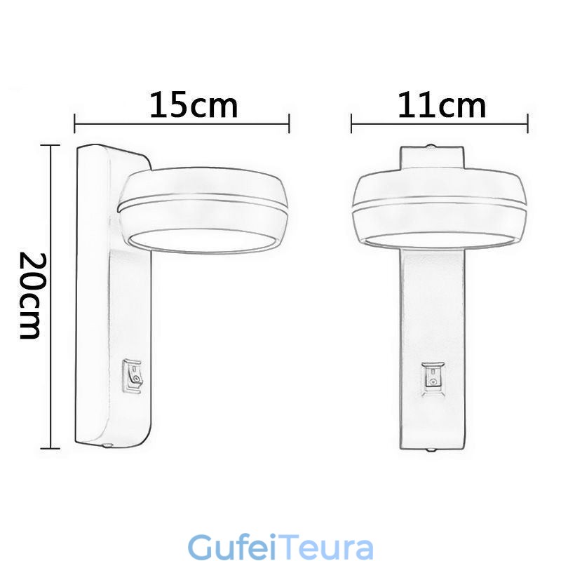 מנורת קיר מסתובבת מודרנית מינימליסטית אור פמוט