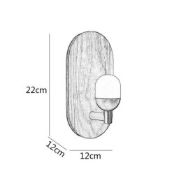 קישוט קיר מנורת עץ כניסה אורות מעבר אורות נורדי קיר ליד המיטה