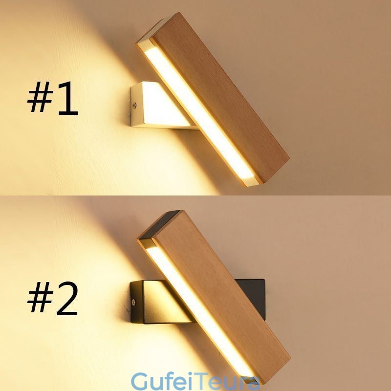 אירופה מנורת קיר מעץ מלא תאורת קיר ליד המיטה מנורות פשטות מודרנית