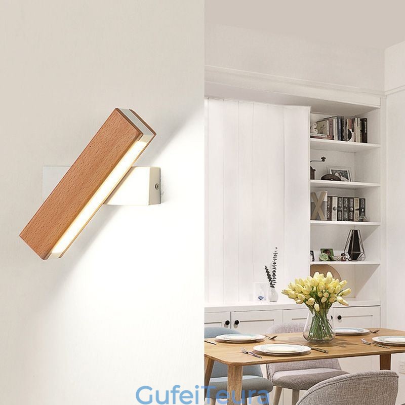אירופה מנורת קיר מעץ מלא תאורת קיר ליד המיטה מנורות פשטות מודרנית