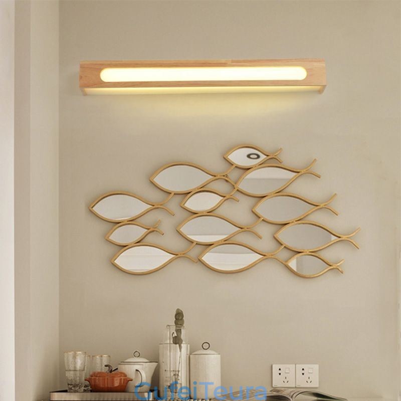 מנורת עץ קיר מודרנית אורות מעבר אורות נורדי קיר ליד המיטה