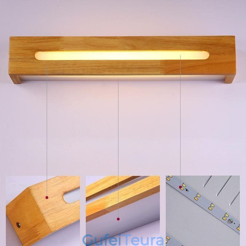 מנורת עץ קיר מודרנית אורות מעבר אורות נורדי קיר ליד המיטה