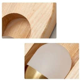 דקורציה יפנית קיר עץ מנורת קיר מעבר כניסה