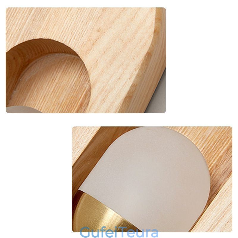 דקורציה יפנית קיר עץ מנורת קיר מעבר כניסה