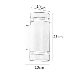 מנורת קיר עמיד למים למעלה למטה אלומיניום ראש כפול מנורת קיר