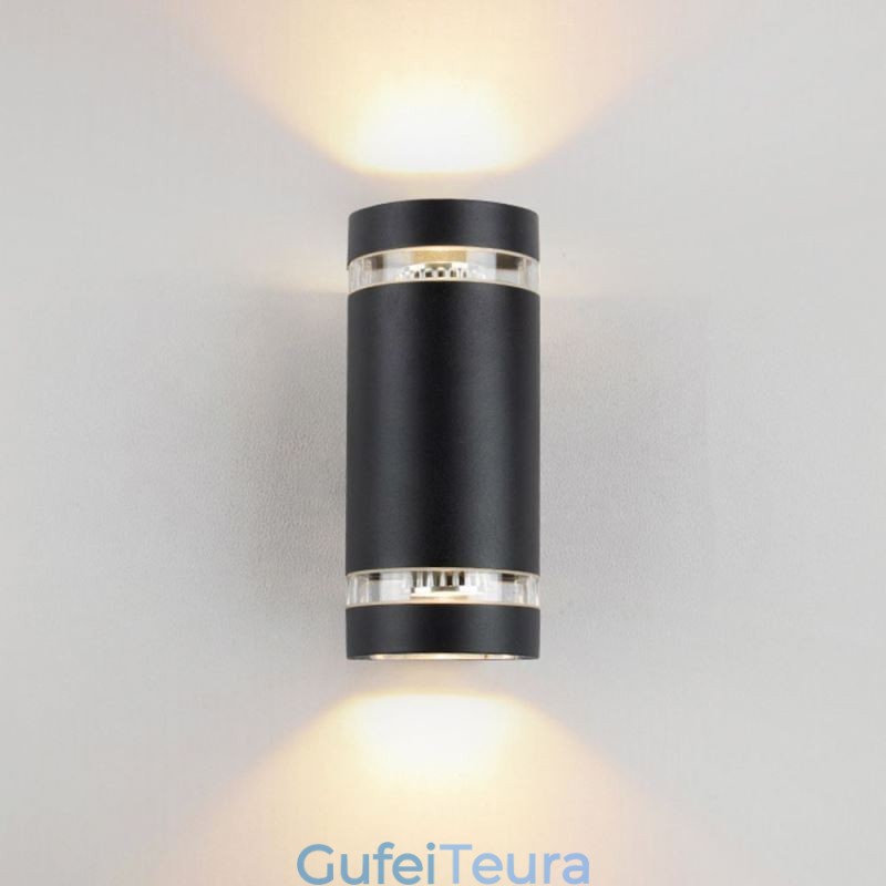 מנורת קיר עמיד למים למעלה למטה אלומיניום ראש כפול מנורת קיר