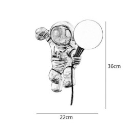 פמוט קיר מודרני Creative Astronaut Resin Wall Light Kids