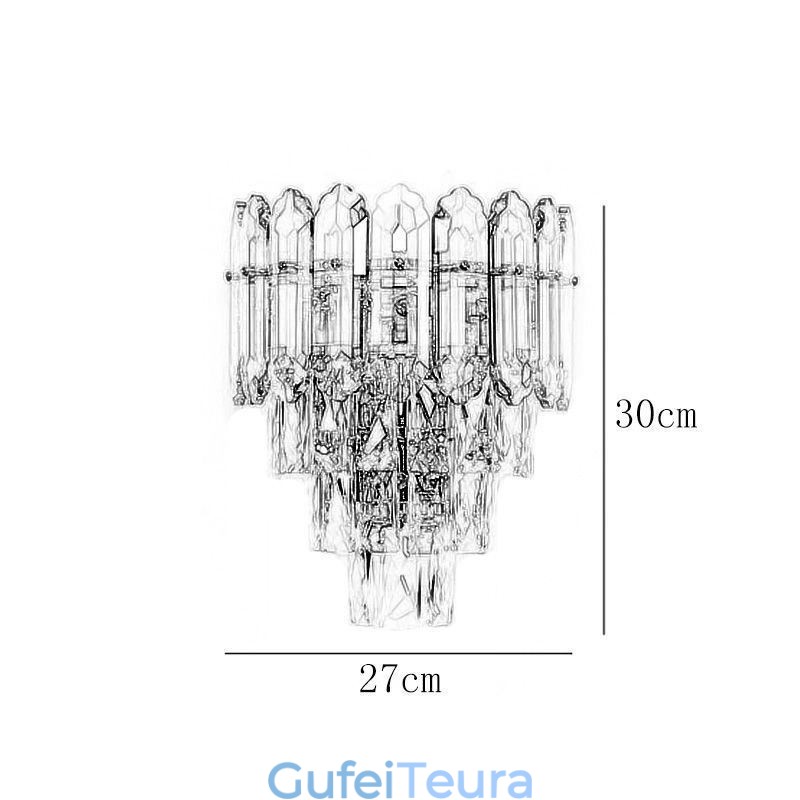 מנורת קיר קריסטל מנורת קיר מודרנית K9 קריסטל