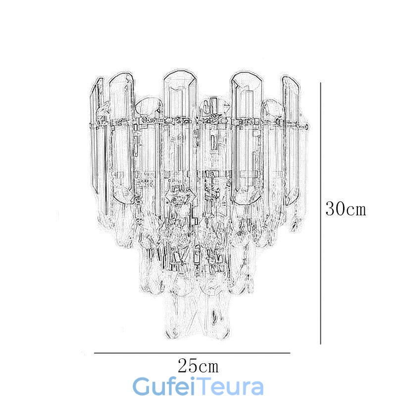 פמוטי קיר אירופאי מנורות קיר קריסטל חדר אמבטיה