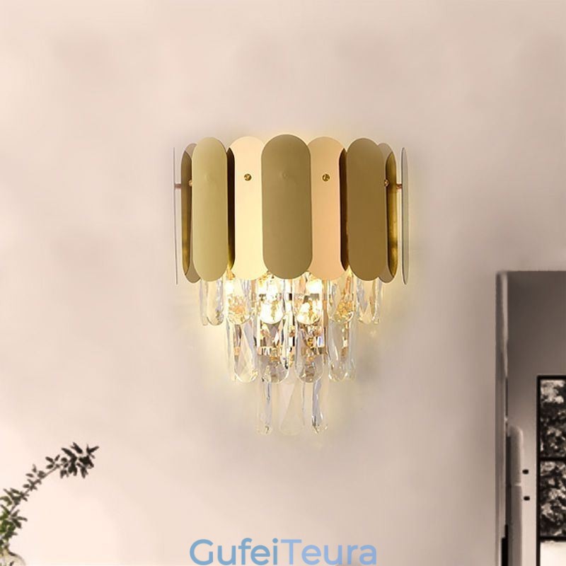 פמוט קיר קריסטל מודרני גופי מנורת קיר ליד המיטה