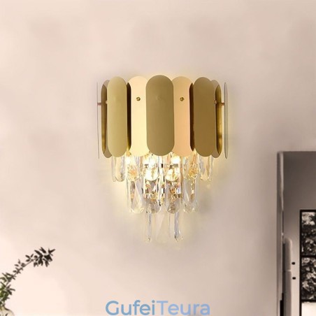 פמוט קיר קריסטל מודרני גופי מנורת קיר ליד המיטה