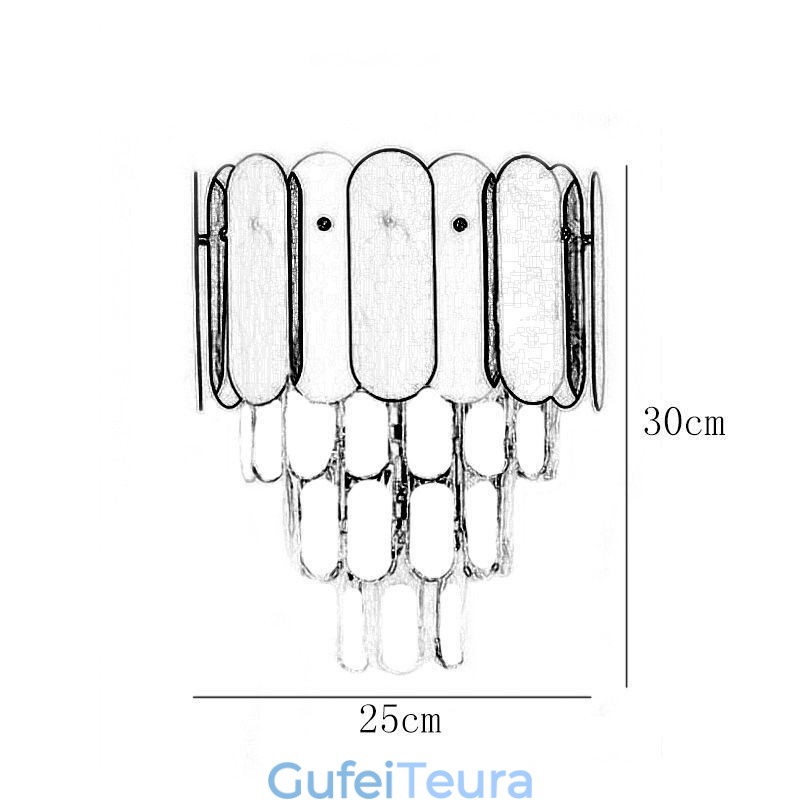 פמוט קיר קריסטל מודרני גופי מנורת קיר ליד המיטה