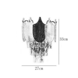 פמוט קיר קריסטל מודרני קיר בסיס 2X בסיס