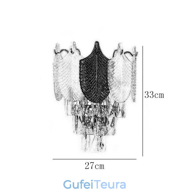 פמוט קיר קריסטל מודרני קיר בסיס 2X בסיס