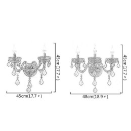 אור קיר פמוט קריסטל אירופאי אור צבע אדום