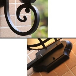 פמוט קיר אירופאי רטרו חיצוני אור ראש יחיד עמיד למים זכוכית חלבית אור קיר