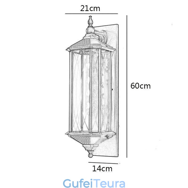 סיני חיצוני קיר פמוט ראש יחיד עמיד למים אור קיר סטרימר