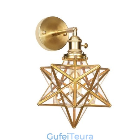 פנס קיר מודרני עם צללית זכוכית פנס קיר מודרני עם צללית זכוכית