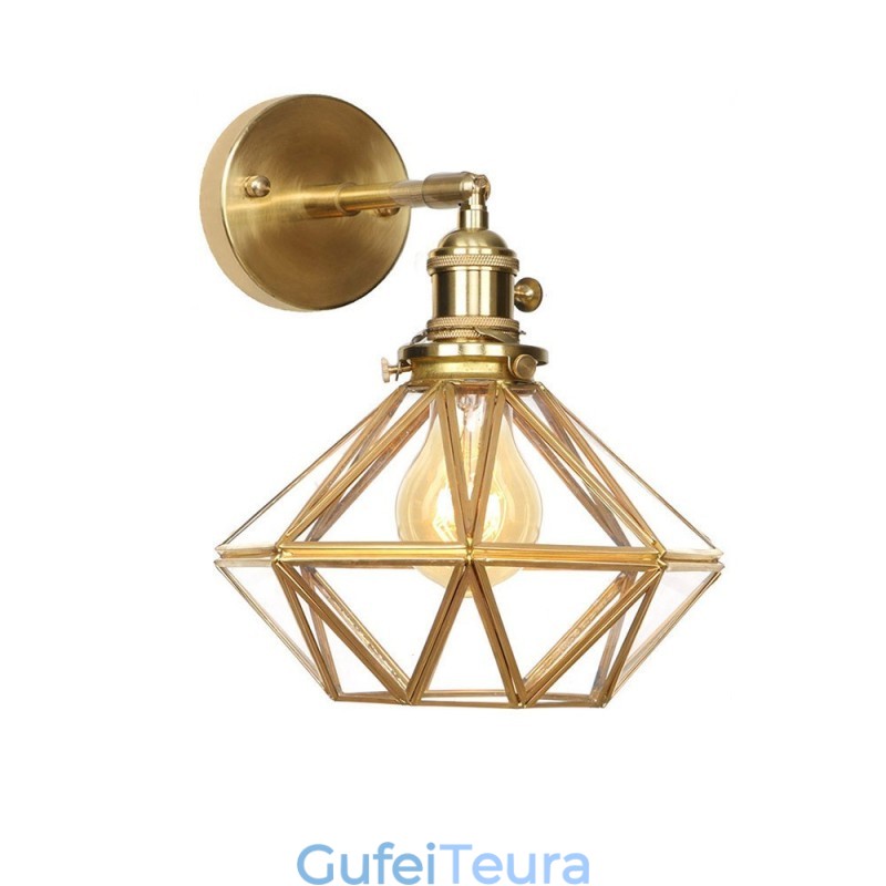 פנס קיר מודרני עם צללית זכוכית