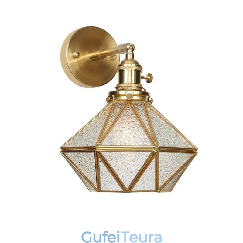 פנס קיר מודרני עם צללית זכוכית