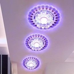 מנורת תקרת קריסטל זרקור SMD 3W Creative מנורה צינור אור צבעוני צבע כיפה אור