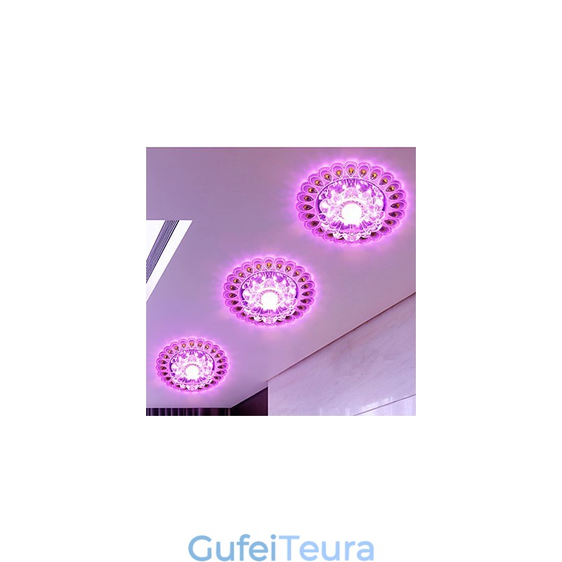 מנורת תקרת קריסטל זרקור SMD 3W Creative מנורה צינור אור צבעוני צבע כיפה אור