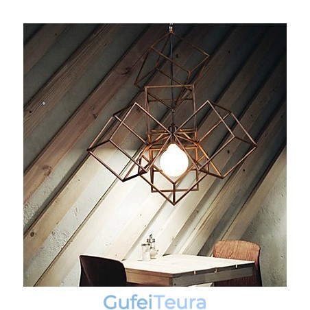 תליון 1 נברשת ציור ברזל מינימליסטי בהיר וינטג'