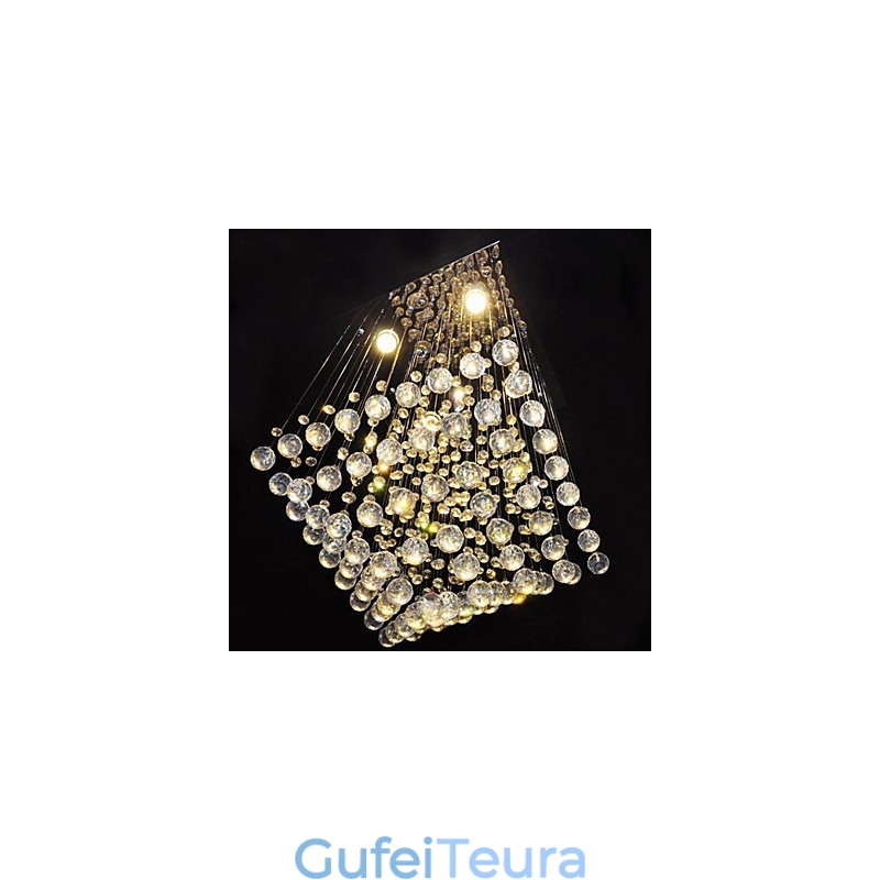 Clear Crystal 4 Lights Flush Mount בעיצוב פשוט