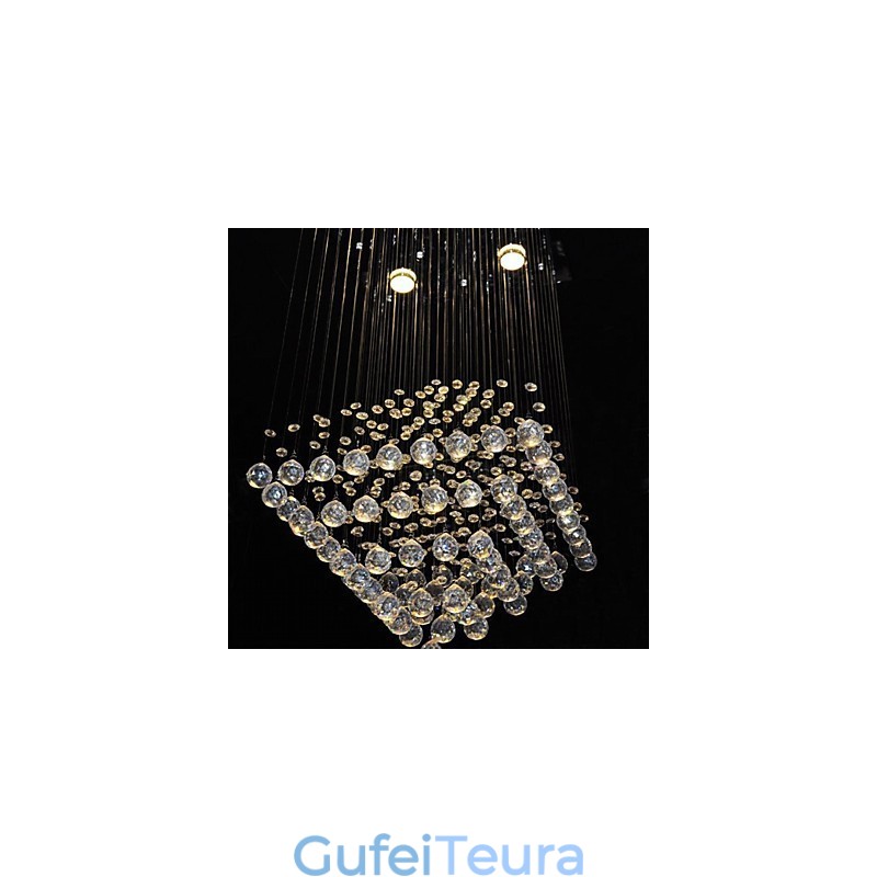 Clear Crystal 4 Lights Flush Mount בעיצוב פשוט