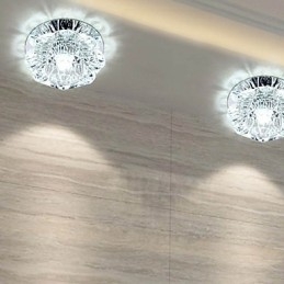 מנורת תקרת קריסטל זרקור SMD 3W Creative מנורה צינור אור צבעוני צבע כיפה אור