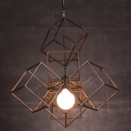 תליון 1 נברשת ציור ברזל מינימליסטי בהיר וינטג'