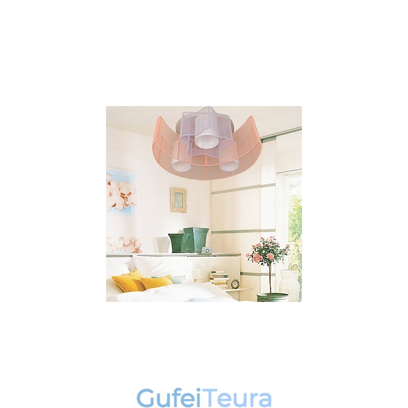 ציור קו כוכבים רומנטיים הירח לספוג כיפת אור מנורת