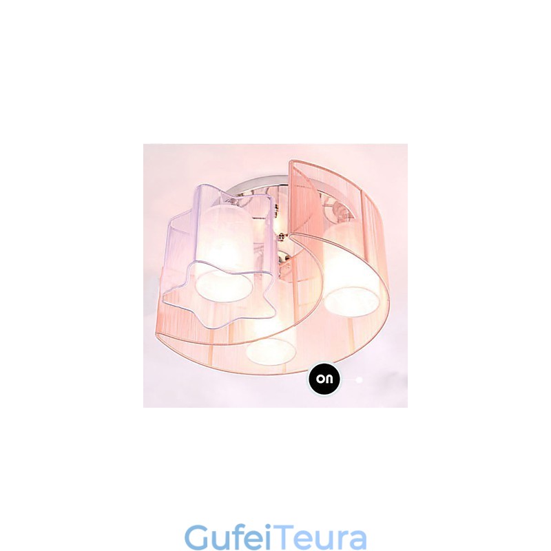 ציור קו כוכבים רומנטיים הירח לספוג כיפת אור מנורת